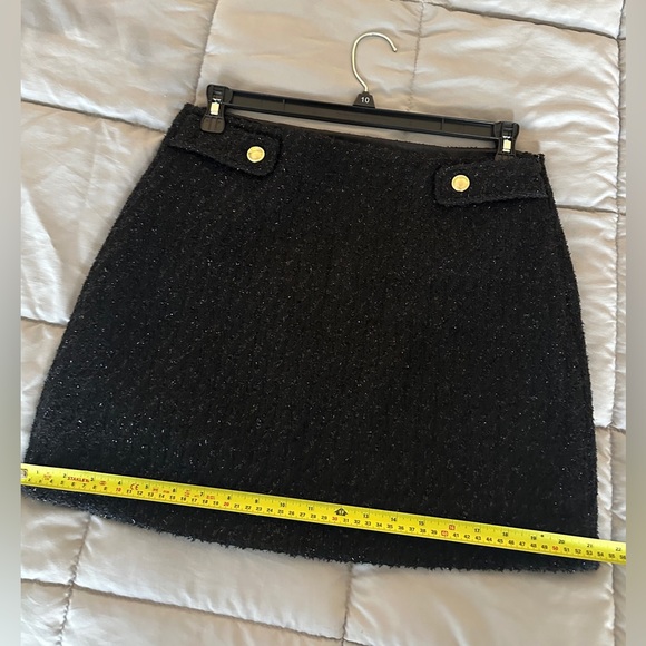 Michael Kors Black Tweed Sparkle Mini Skirt – Size 10 - Picture 7 of 14